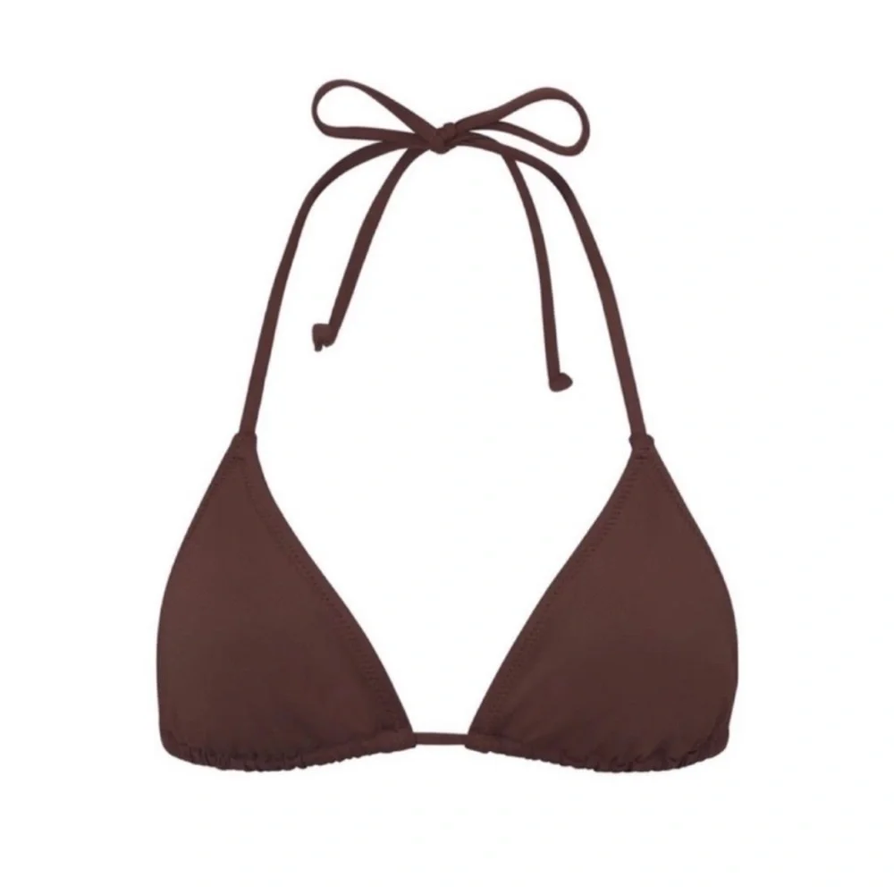 Skims Brown Triangle Bikini Top - Women Swim